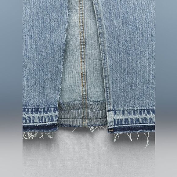 Nwt ZARA TRF LONG DENIM SKIRT medium - Picture 12 of 16